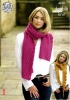 Knitting Pattern - King Cole 4930 - Majestic DK - Scarves